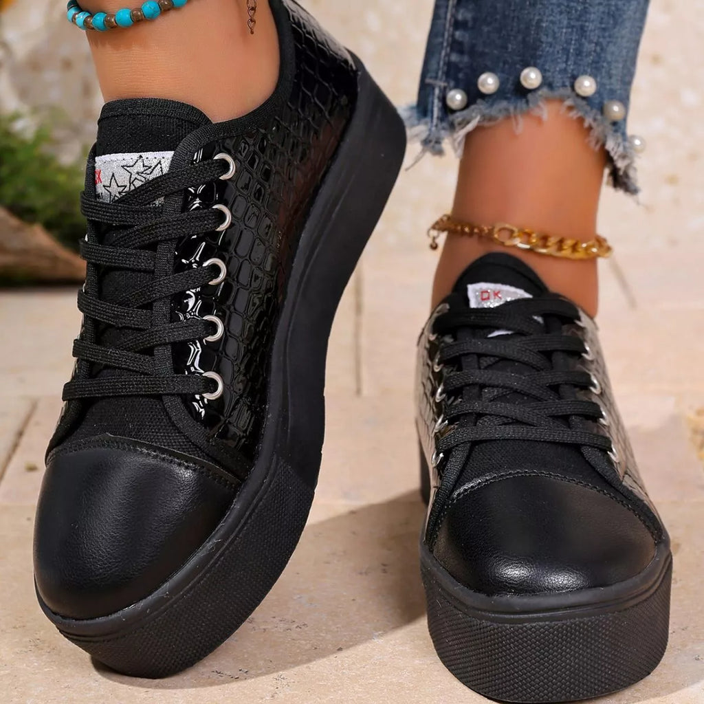 Round Toe Platform Sneakers