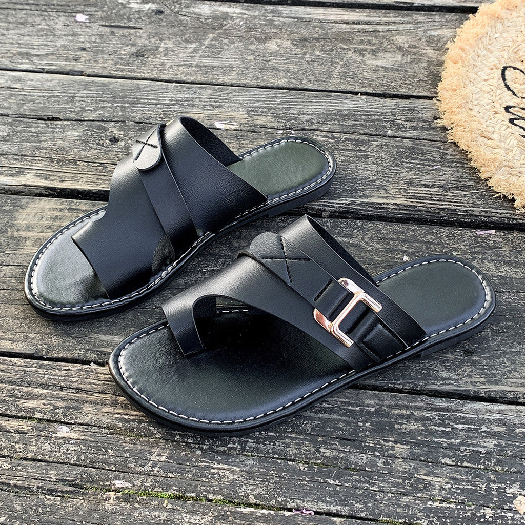 Toe Loop Buckle Decor Sandals