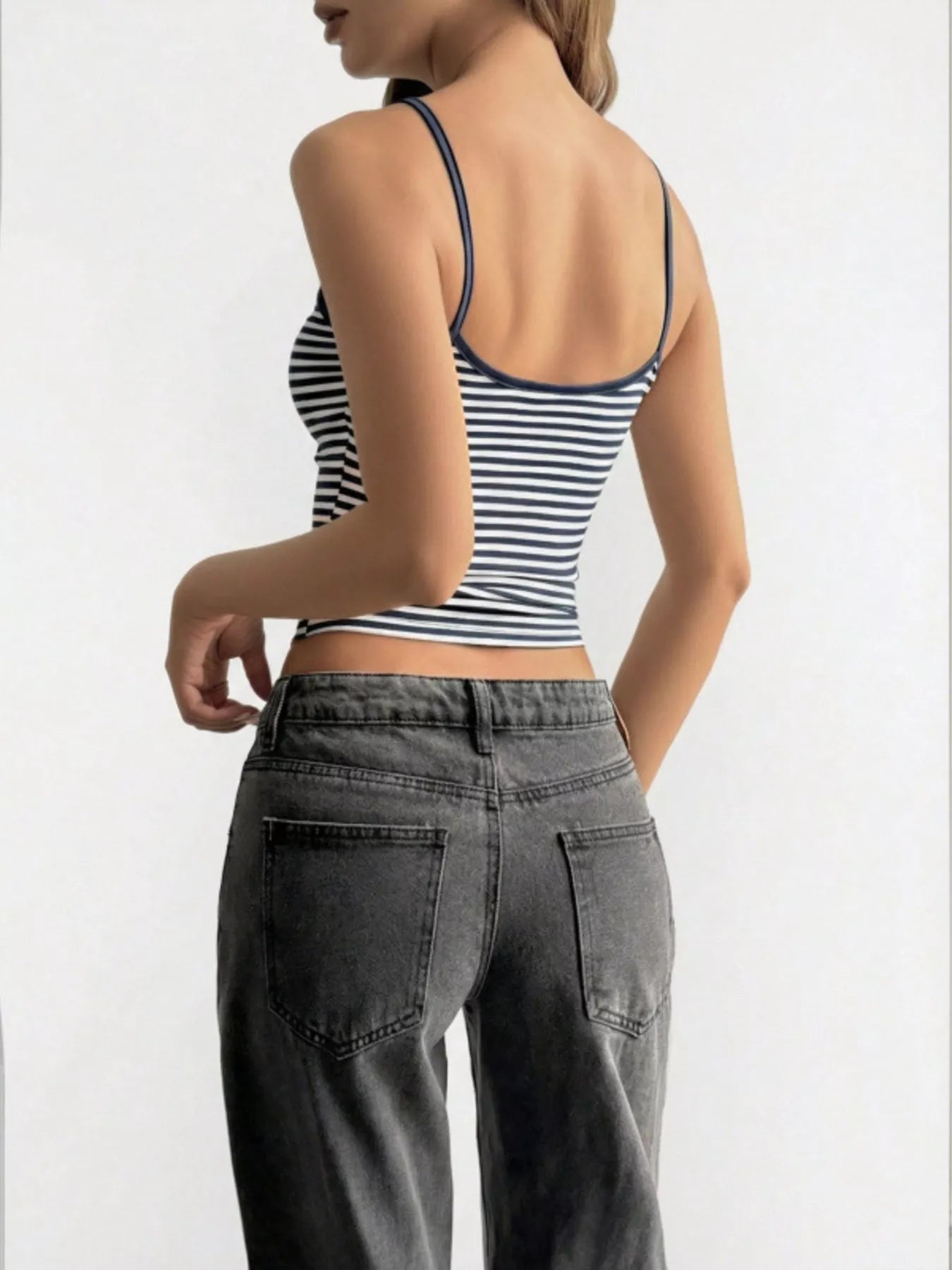 Striped Scoop Neck Cami