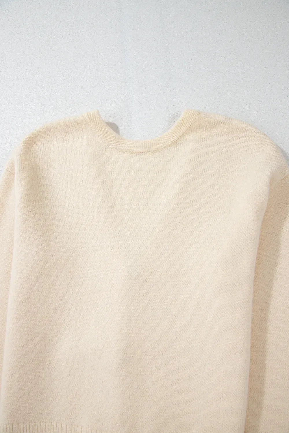 Bowknot Front V Neck Long Sleeve Sweater