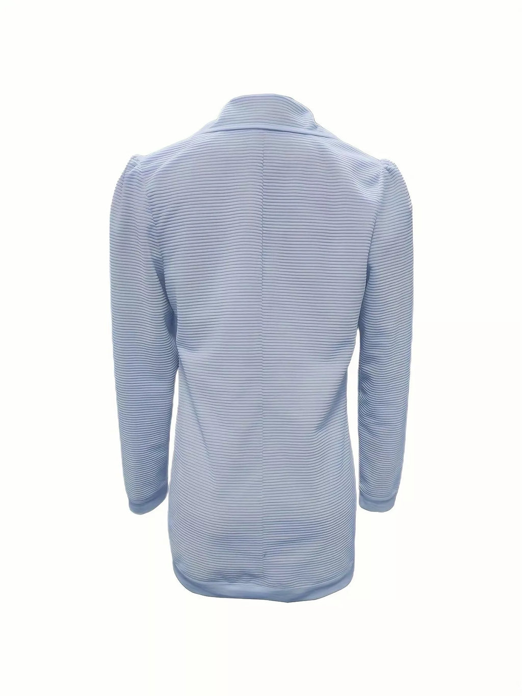 Texture Knit Double-Breasted Blazer
