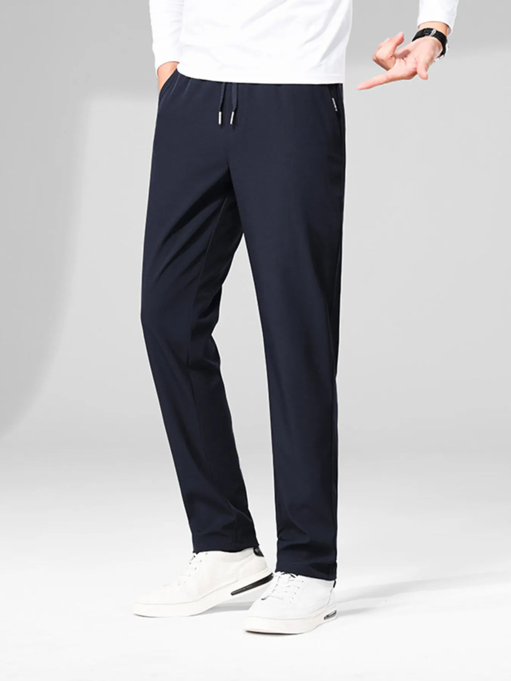 Men's Plus Size Drawstring Pants with Pockets