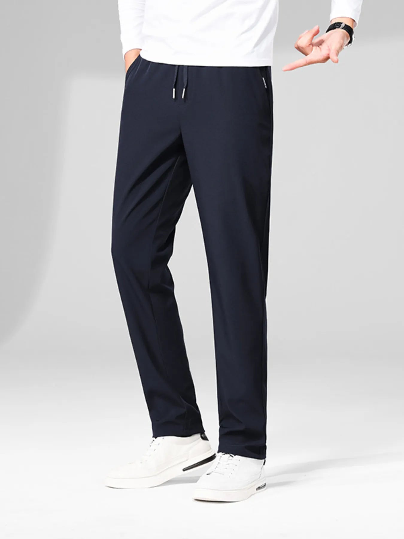 Men's Plus Size Drawstring Pants with Pockets