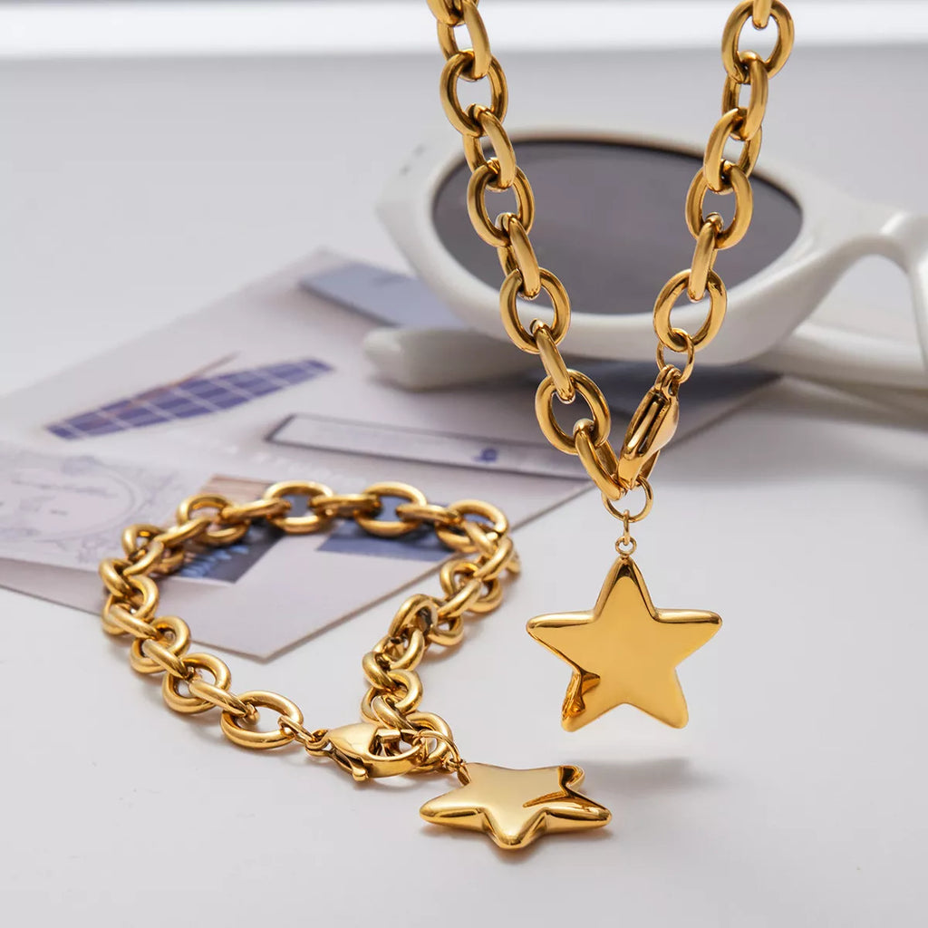 18K Gold-Plated Star Necklace