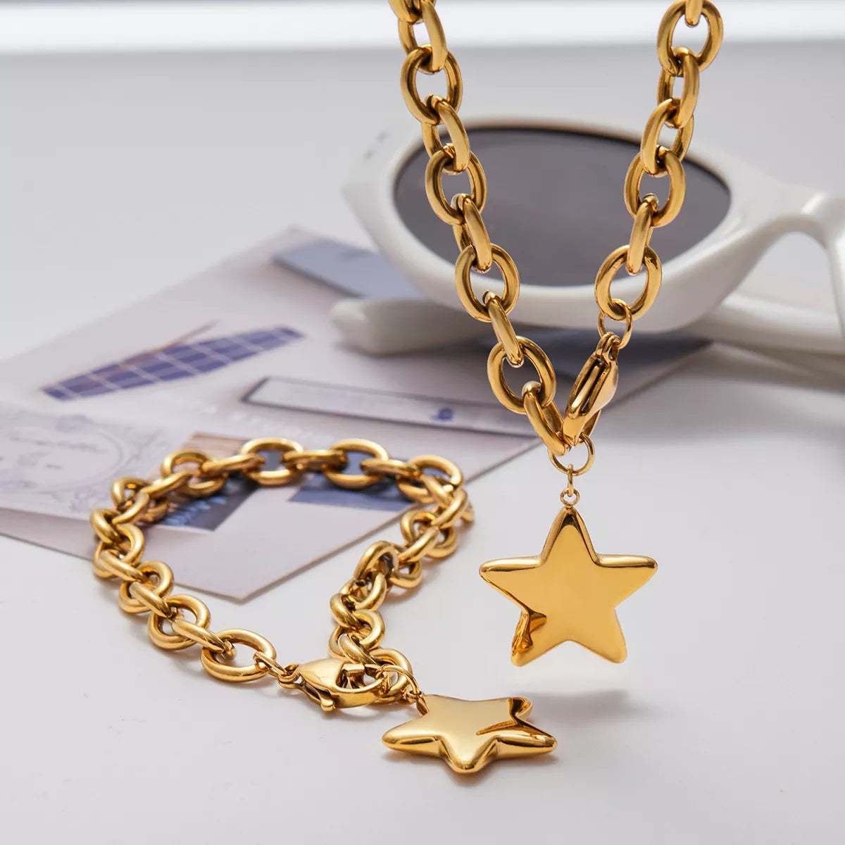 18K Gold-Plated Star Necklace
