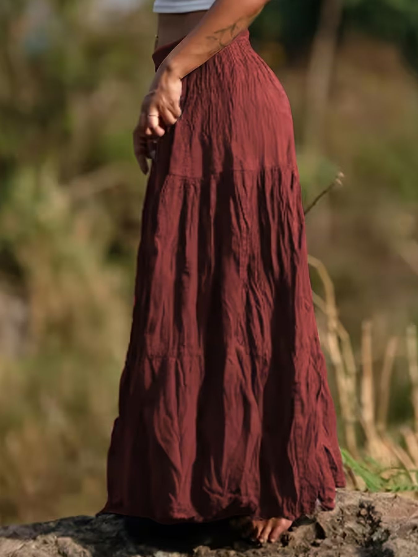 Tiered Maxi Skirt