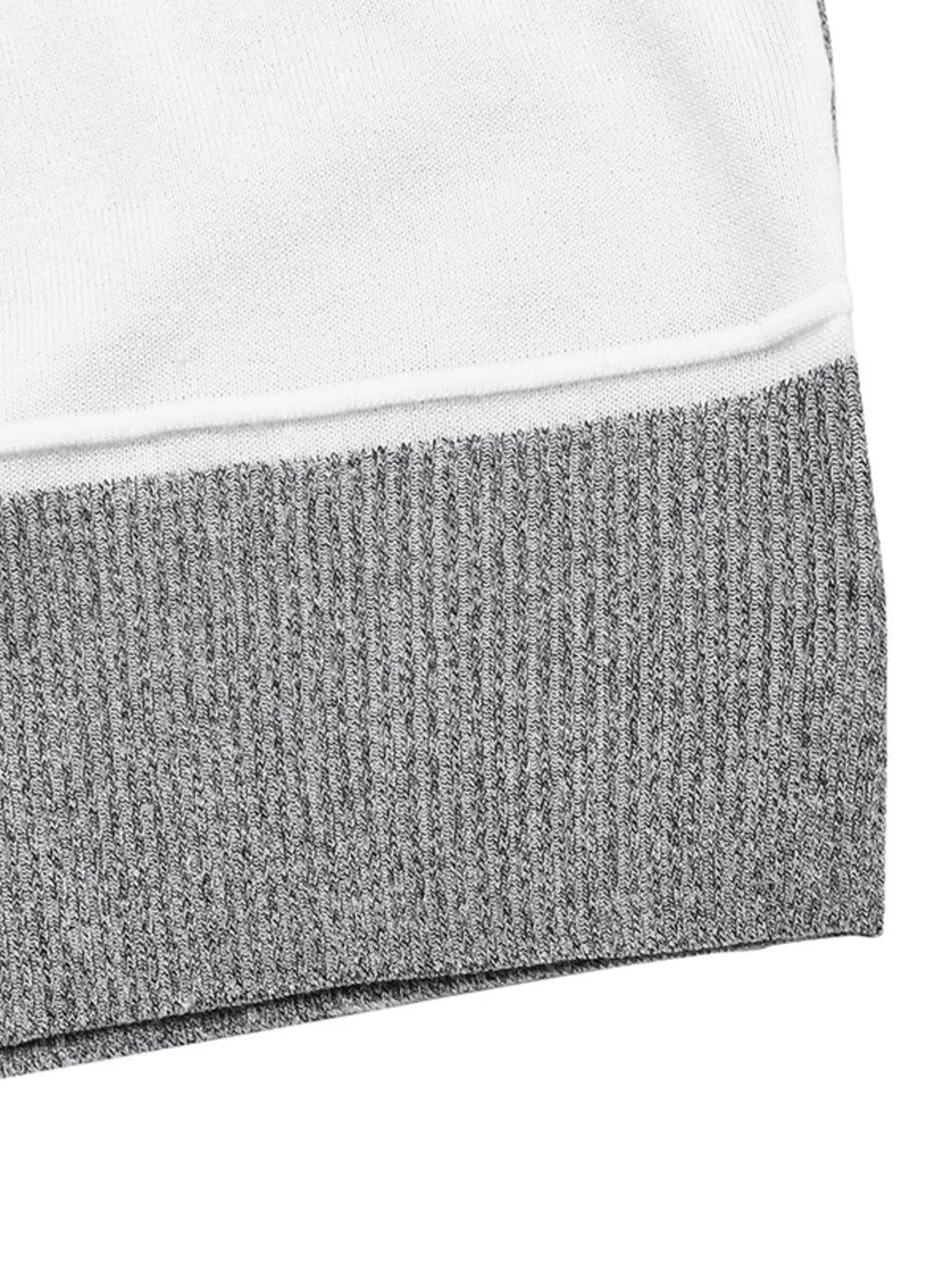 Color Block Knit Long Sleeve Sweater