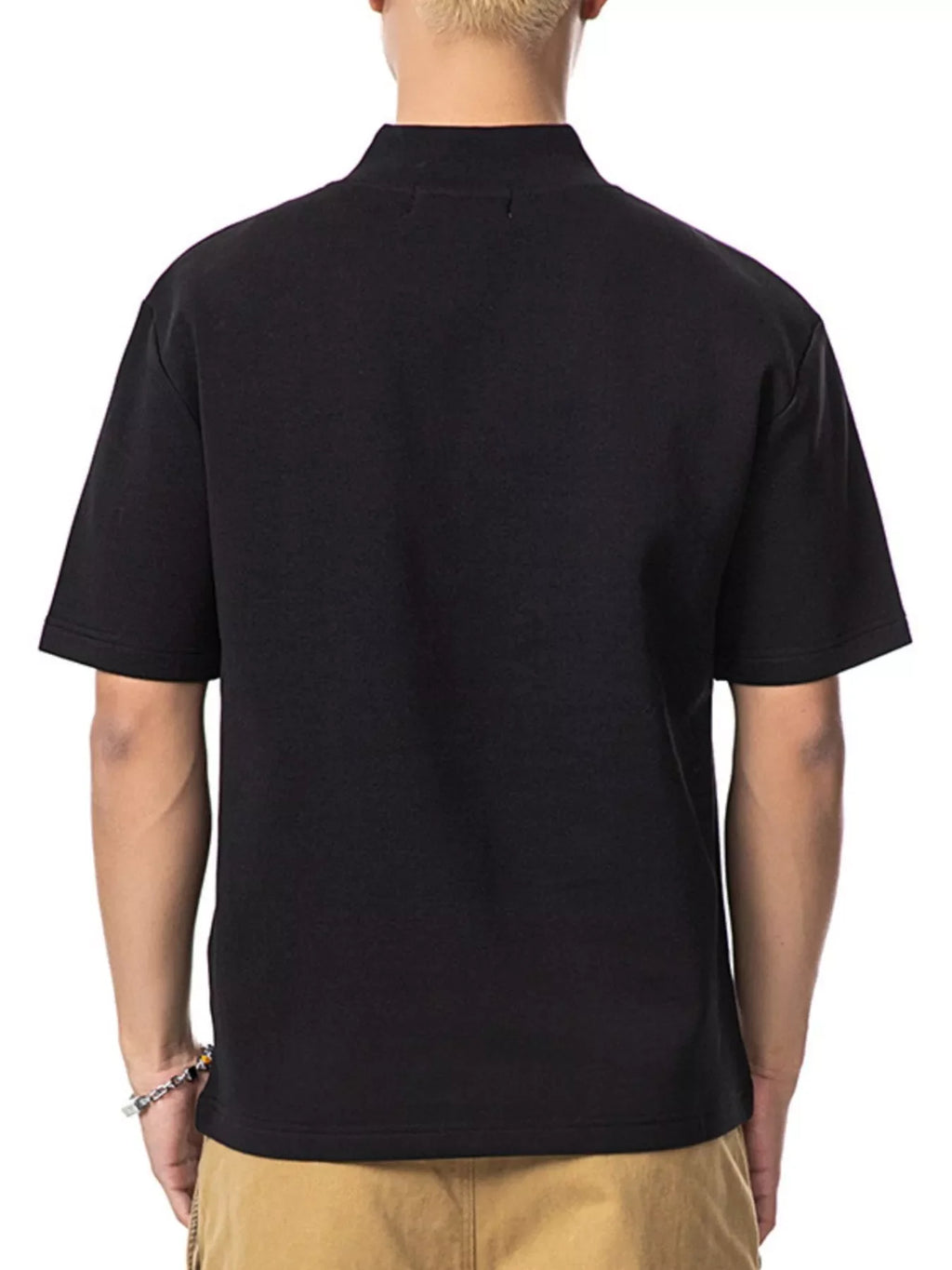 Men's Mock Neck Short Sleeve Casual T-Shirt