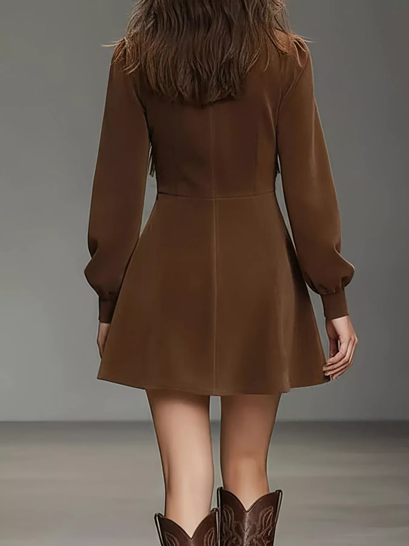 Turtleneck Long Sleeve Mini Dress
