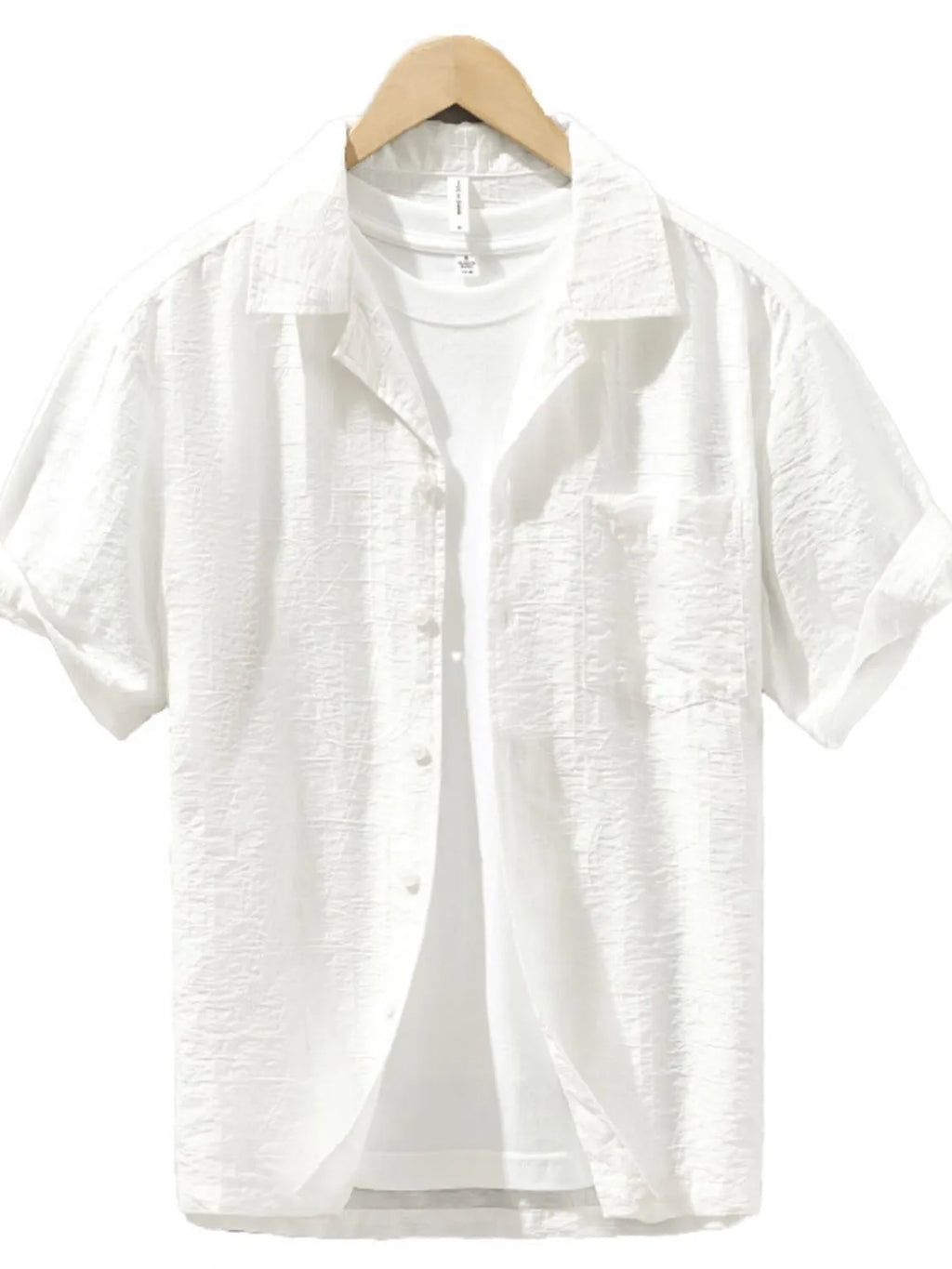 Men's Plus Size Button Up Short Sleeve Shirt