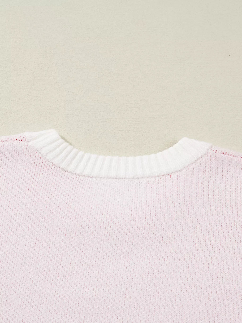 Cherry Pattern Drop Shoulder Sweater