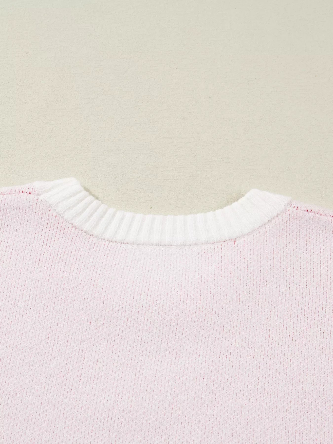 Cherry Pattern Drop Shoulder Sweater