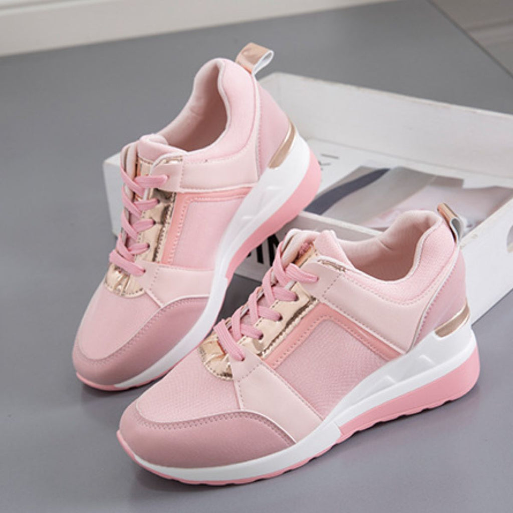 Lace Up Wedge Sneakers
