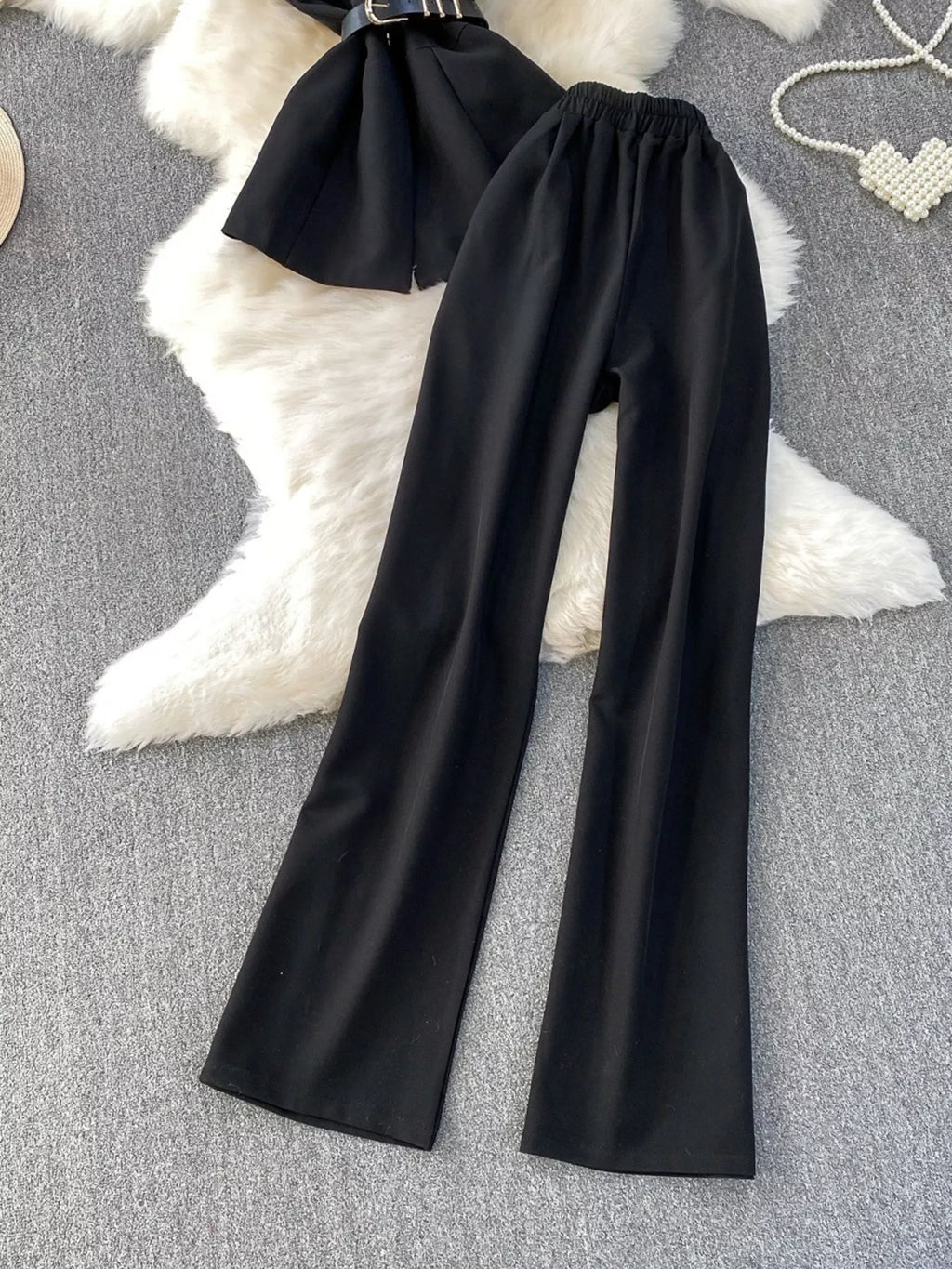 Sleeveless Top and Wide-Leg Pants Set