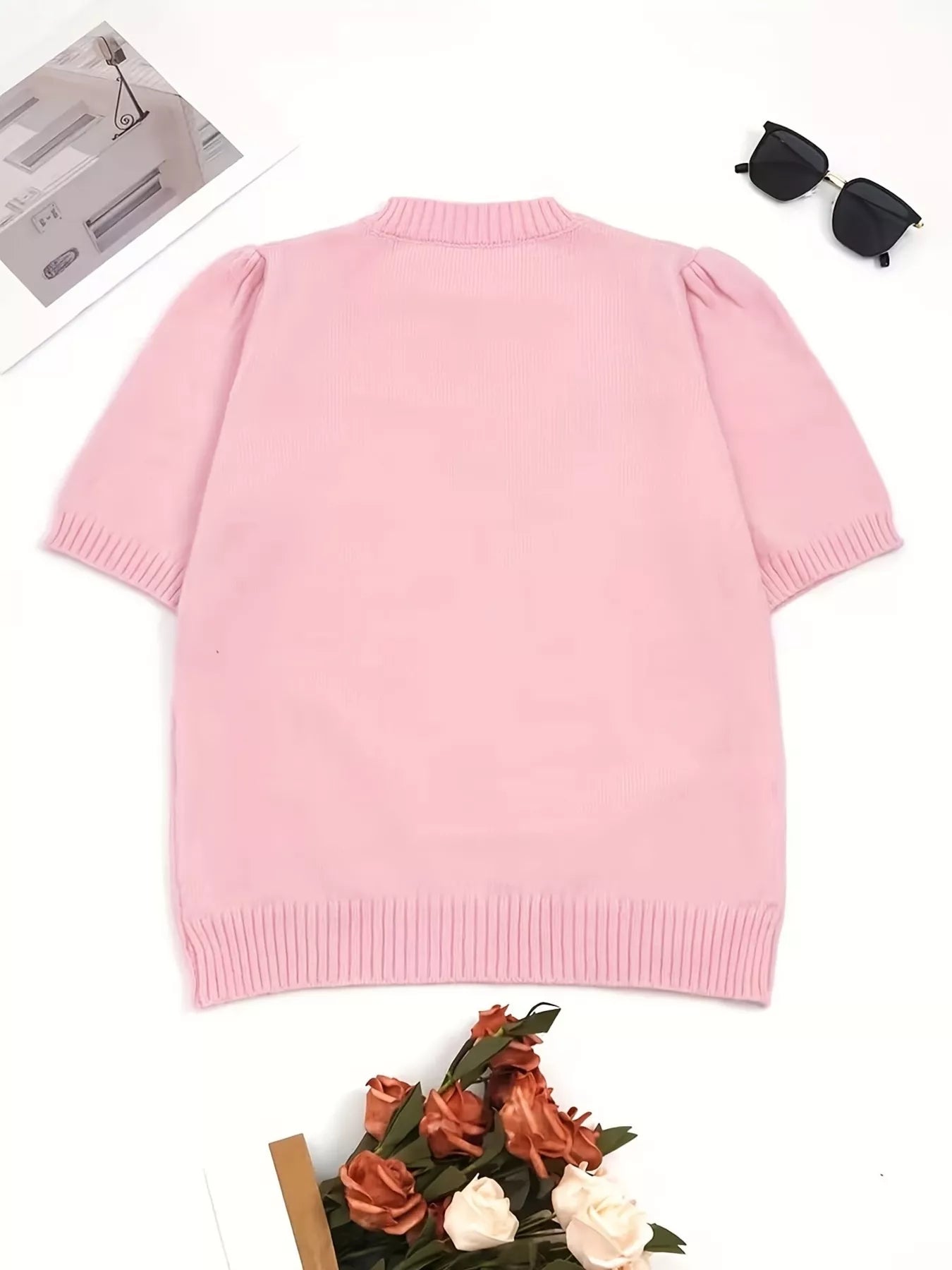 Round Neck Half Sleeve Sweater
