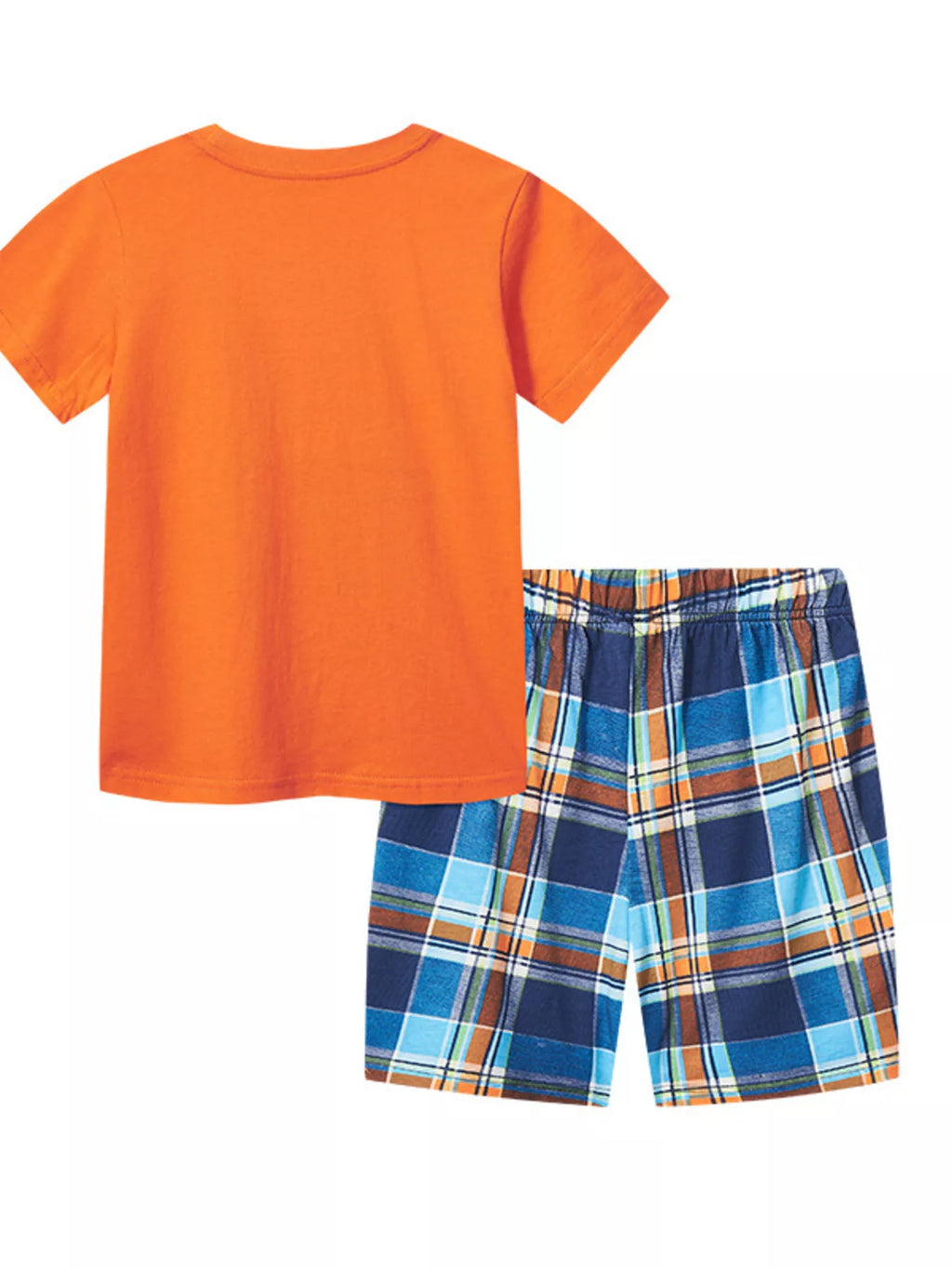 Children's Excavator Short Sleeve Tee and Shorts Pajama Set