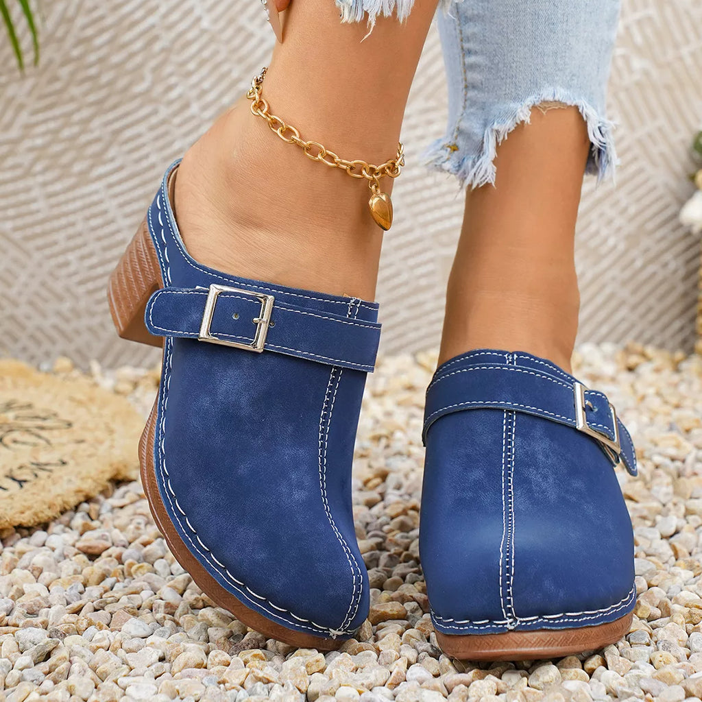 Round Toe Block Heels Sandals