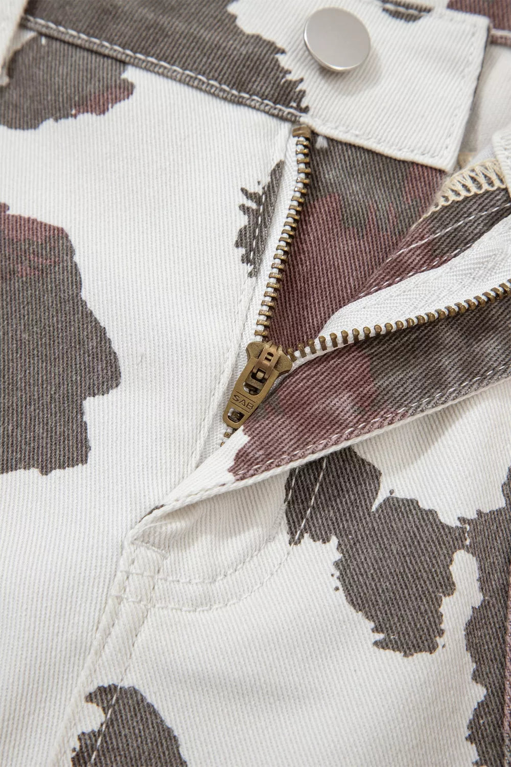 Cow Spots Printed Multi Pocketed Jeans