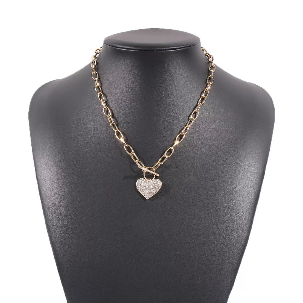 18K Gold-Plated Heart Pendant Necklace