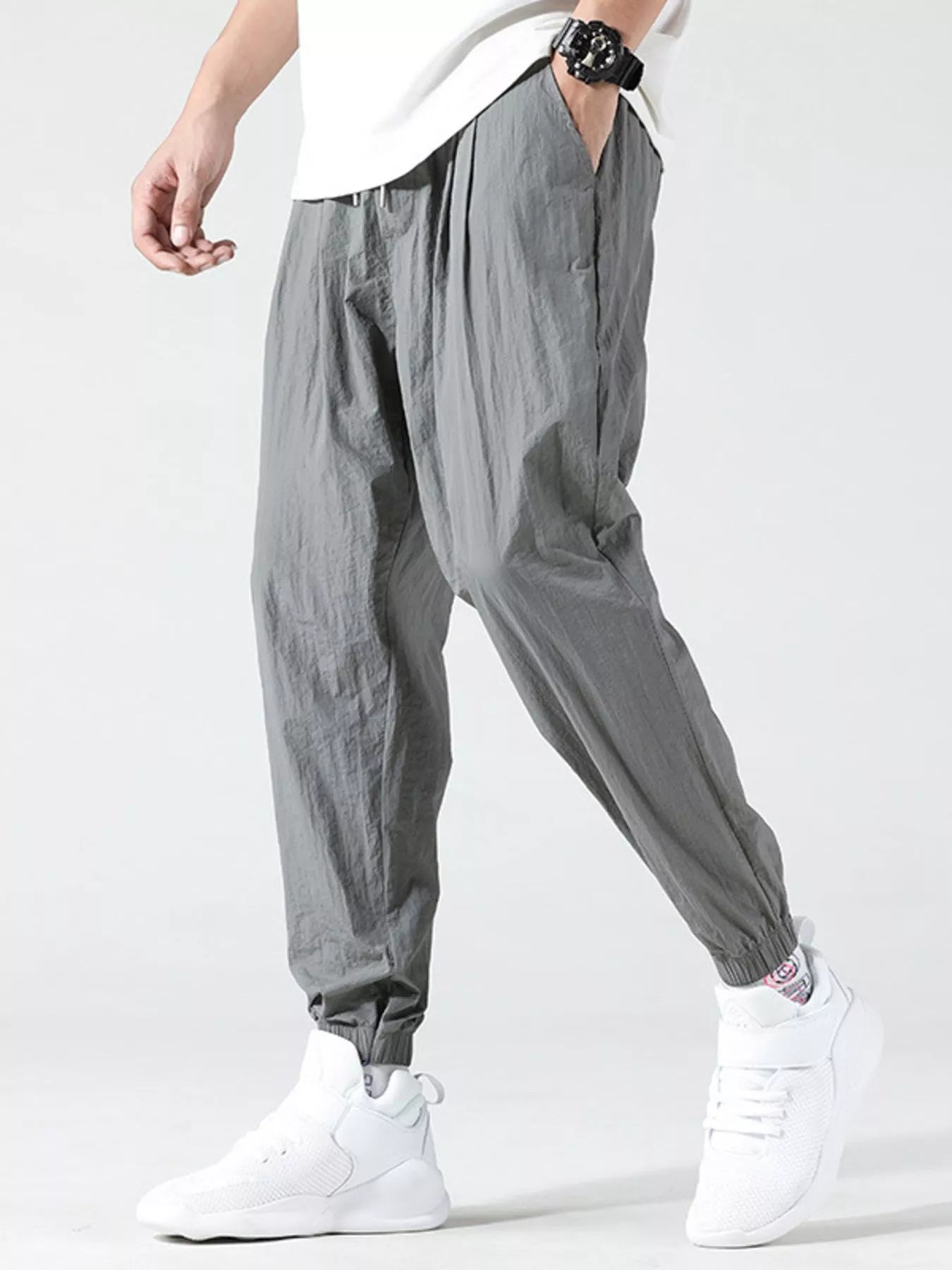 Men's Plus Size Drawstring Loose Fit Joggers
