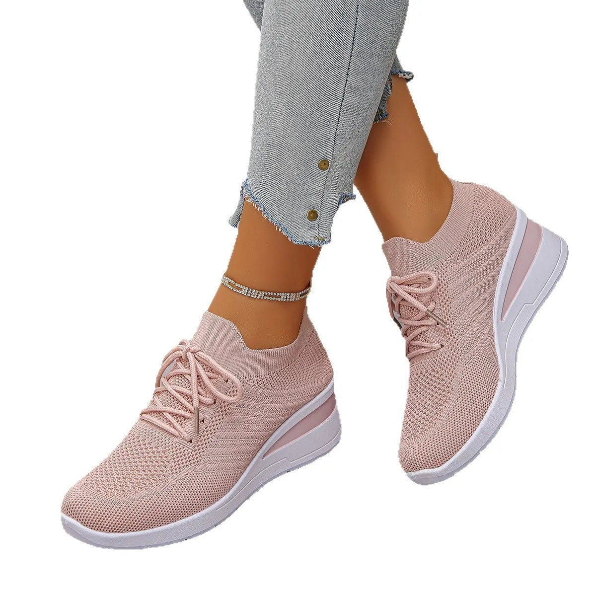 Lace Up Wedge Athletic
