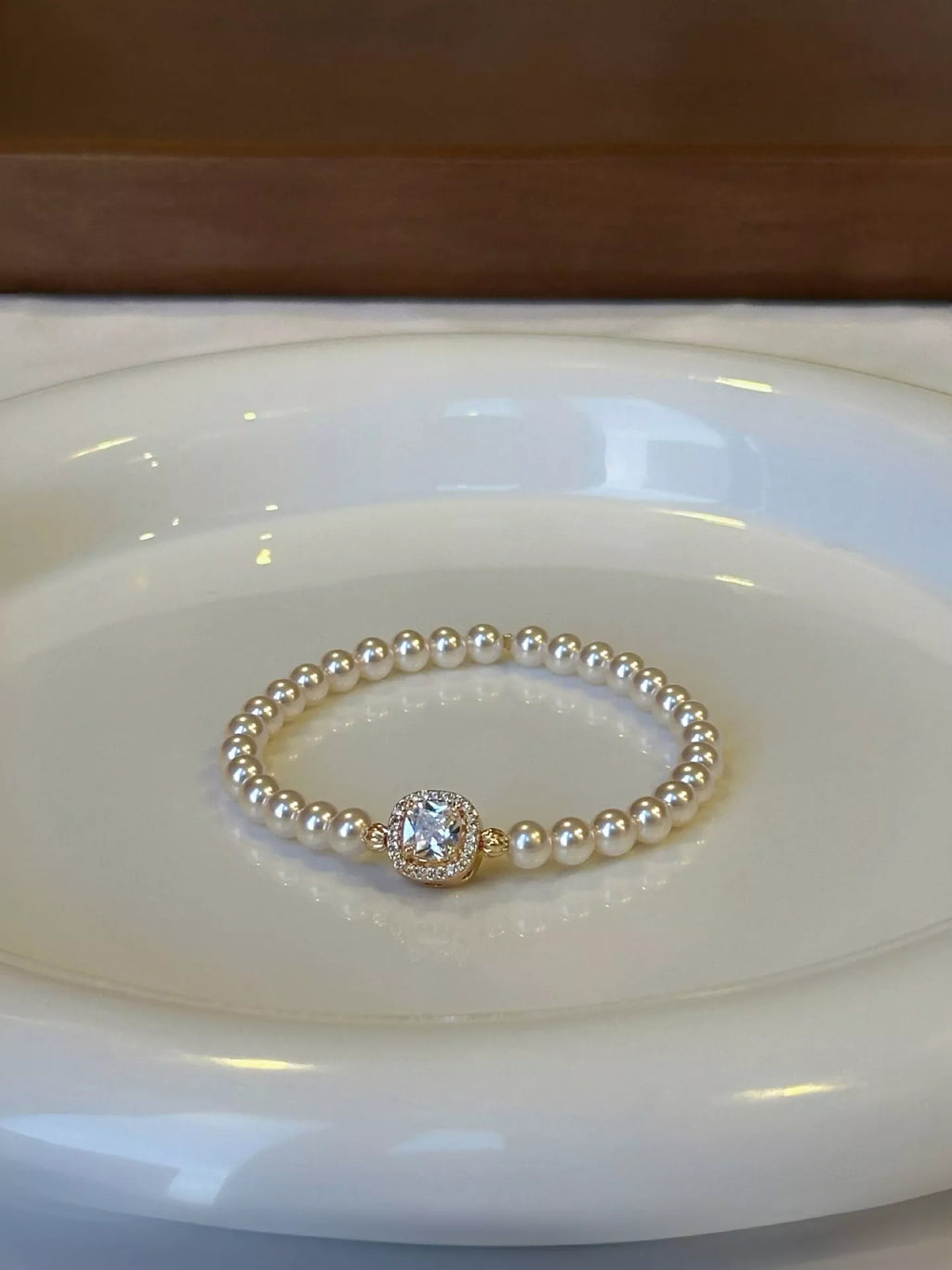 18K Gold-Plated Pearl Bracelet