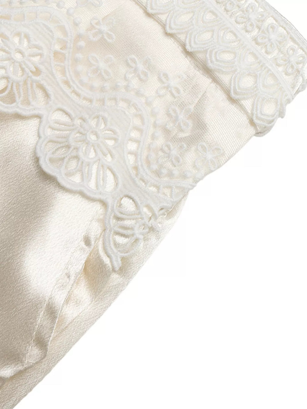 Lace Waist Wide Leg Pants