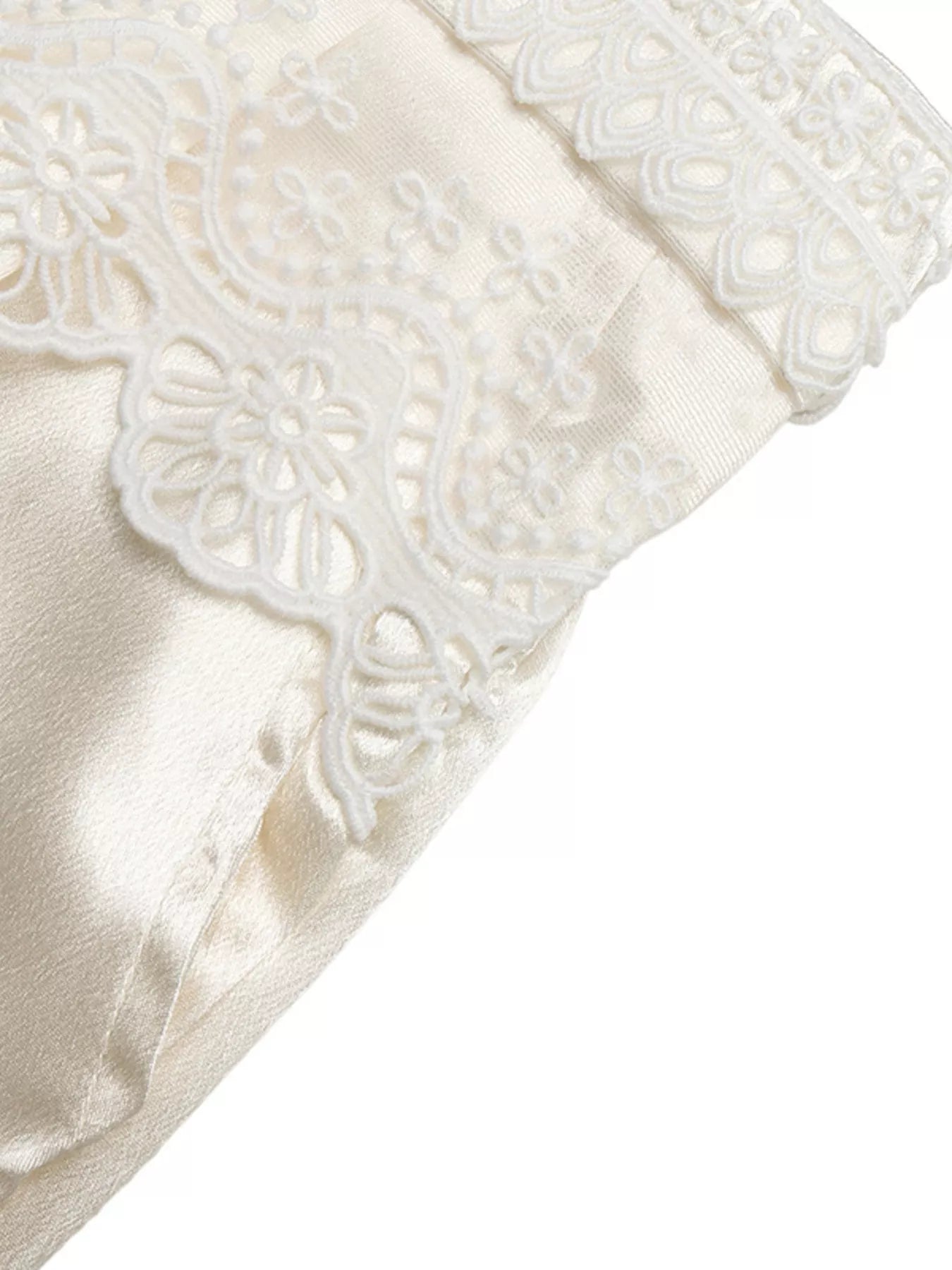 Lace Waist Wide Leg Pants