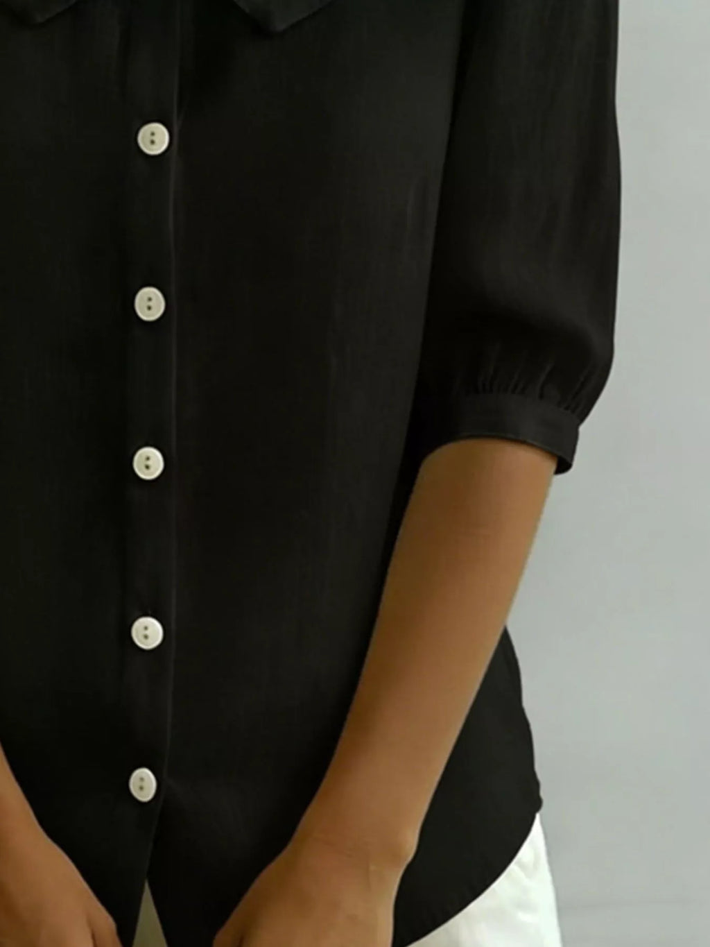 Peter Pan Collar Puff Sleeve Shirt