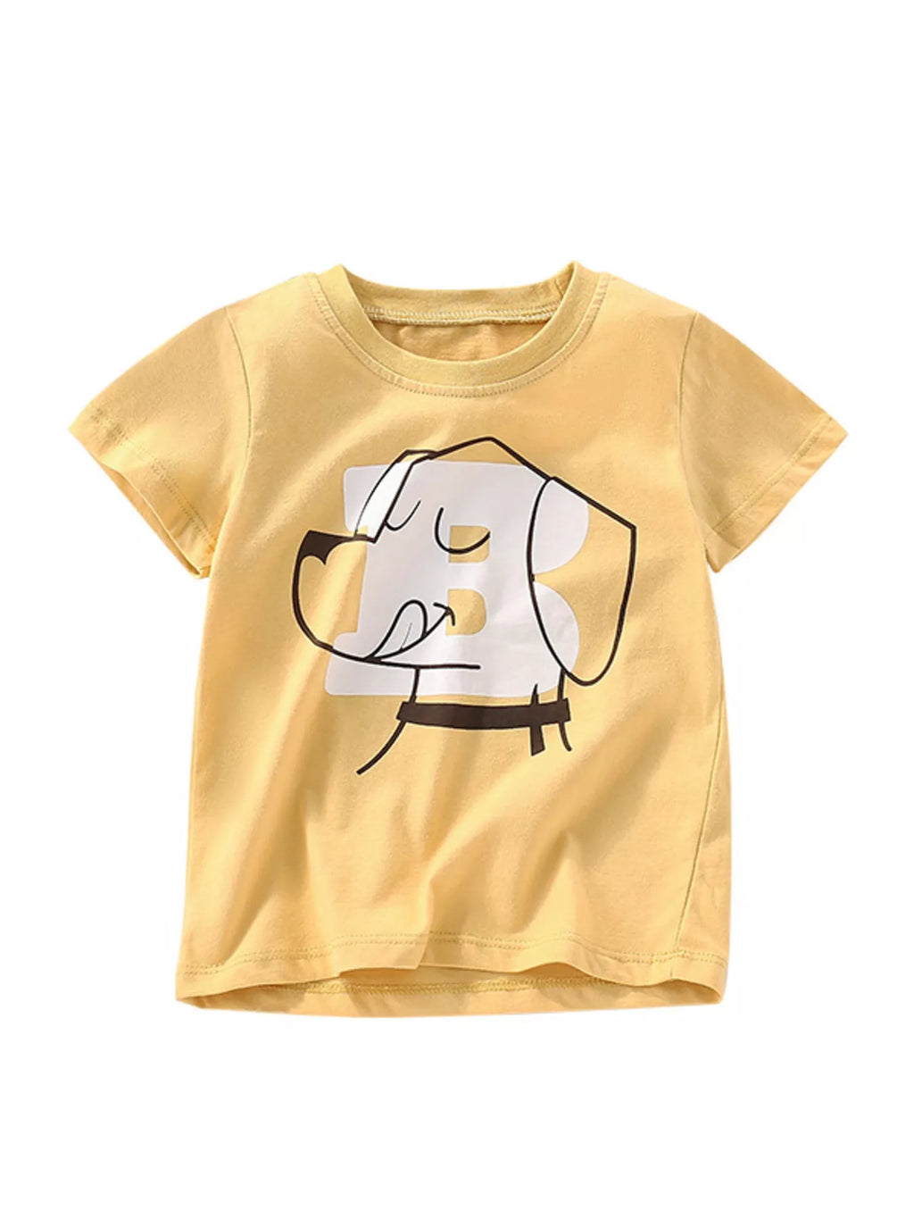 Children's Dog Graphic Short Sleeve T-Shirt