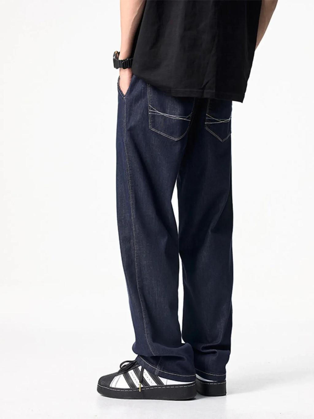 Men's Full Size Wide Leg Jeans Plus Size