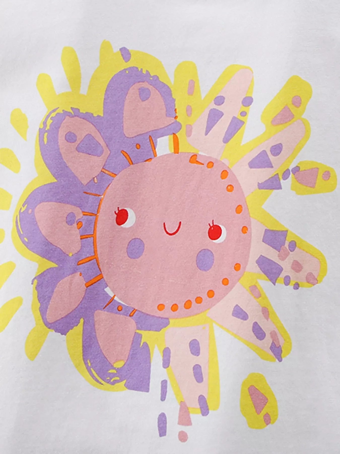 Children's Cartoon Sunflower Tee and Shorts Set