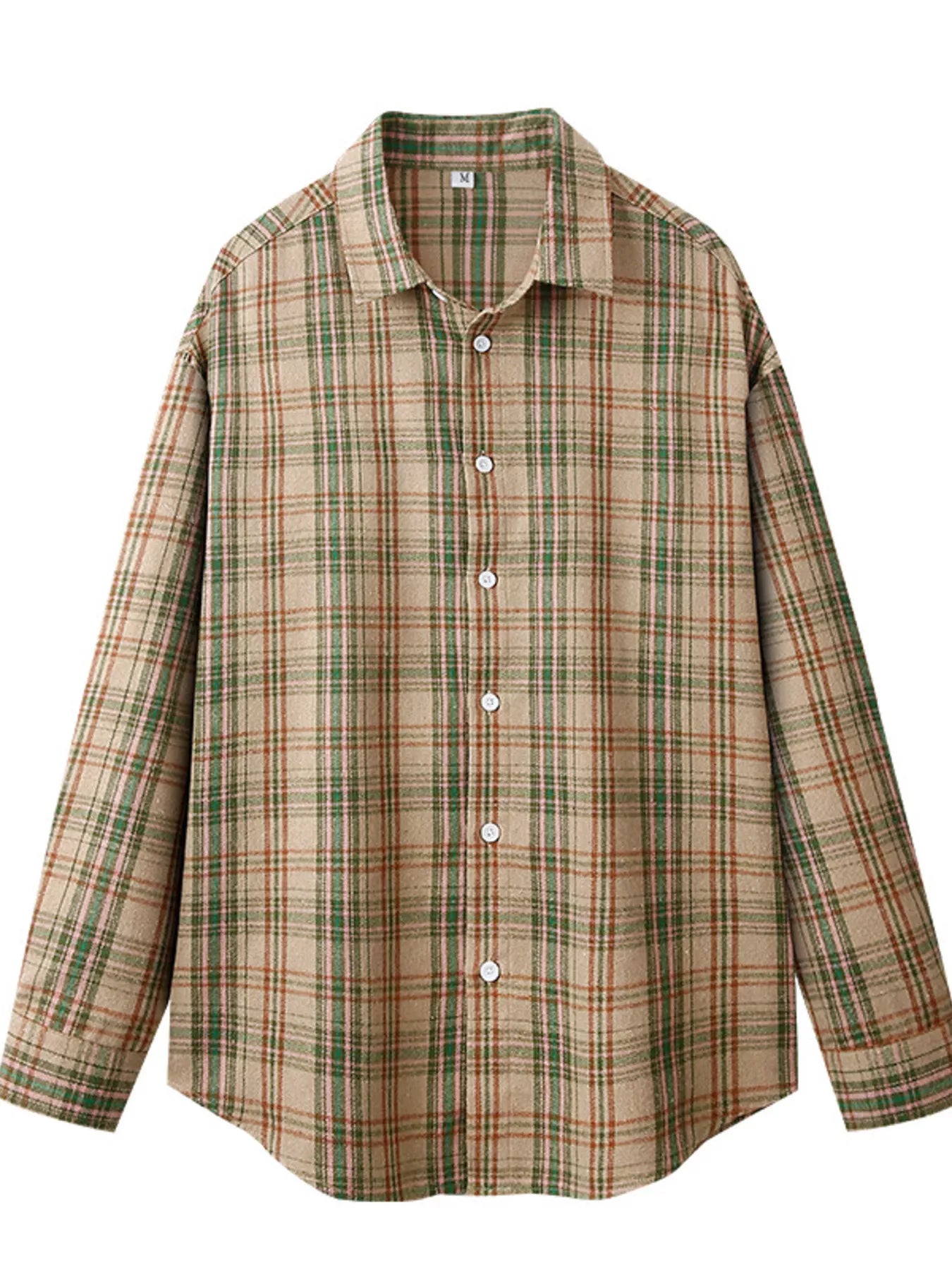 Men's Plus Size Casual Plaid Button Up Shirt