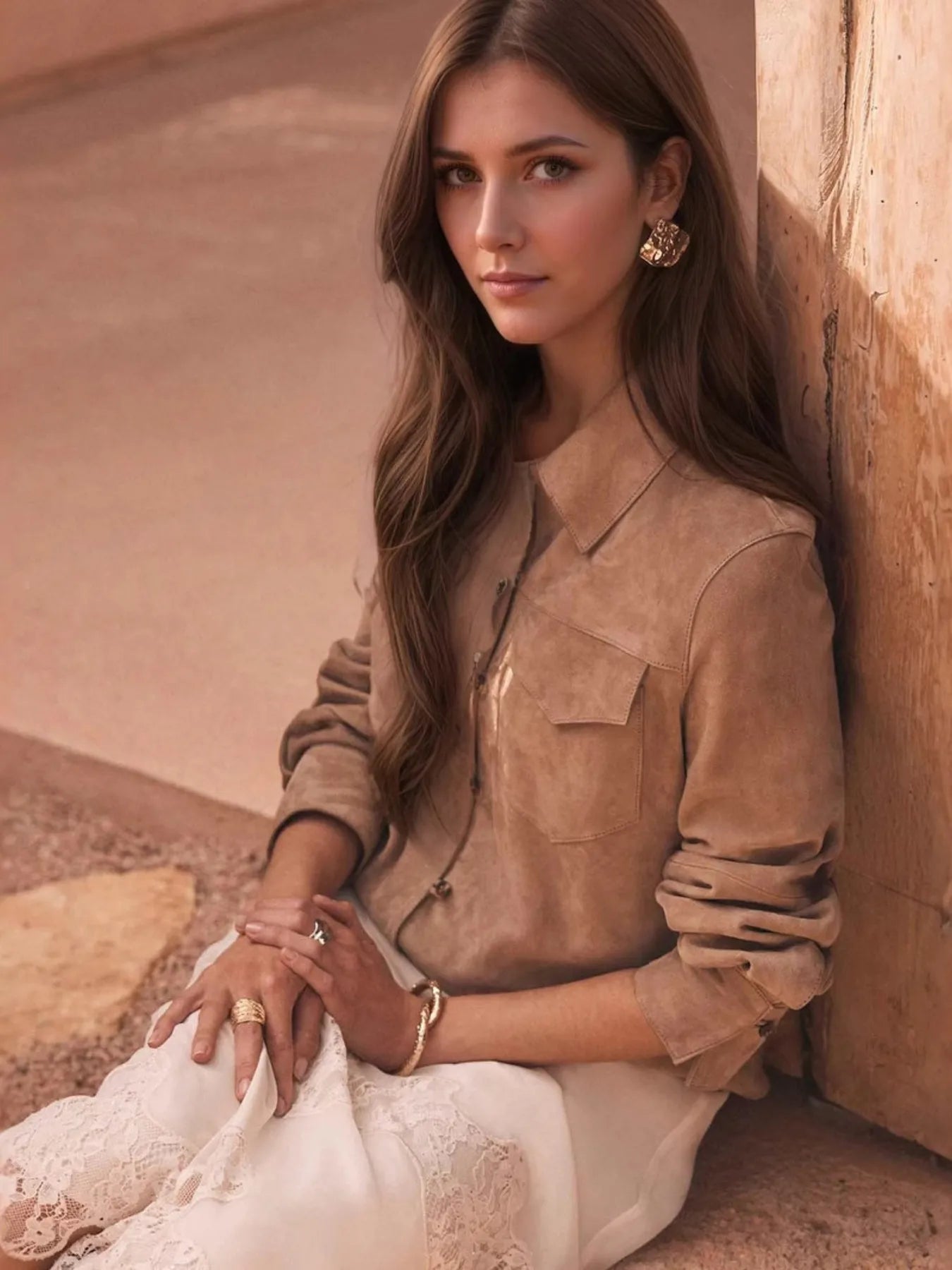 Button Front Long Sleeve Jacket