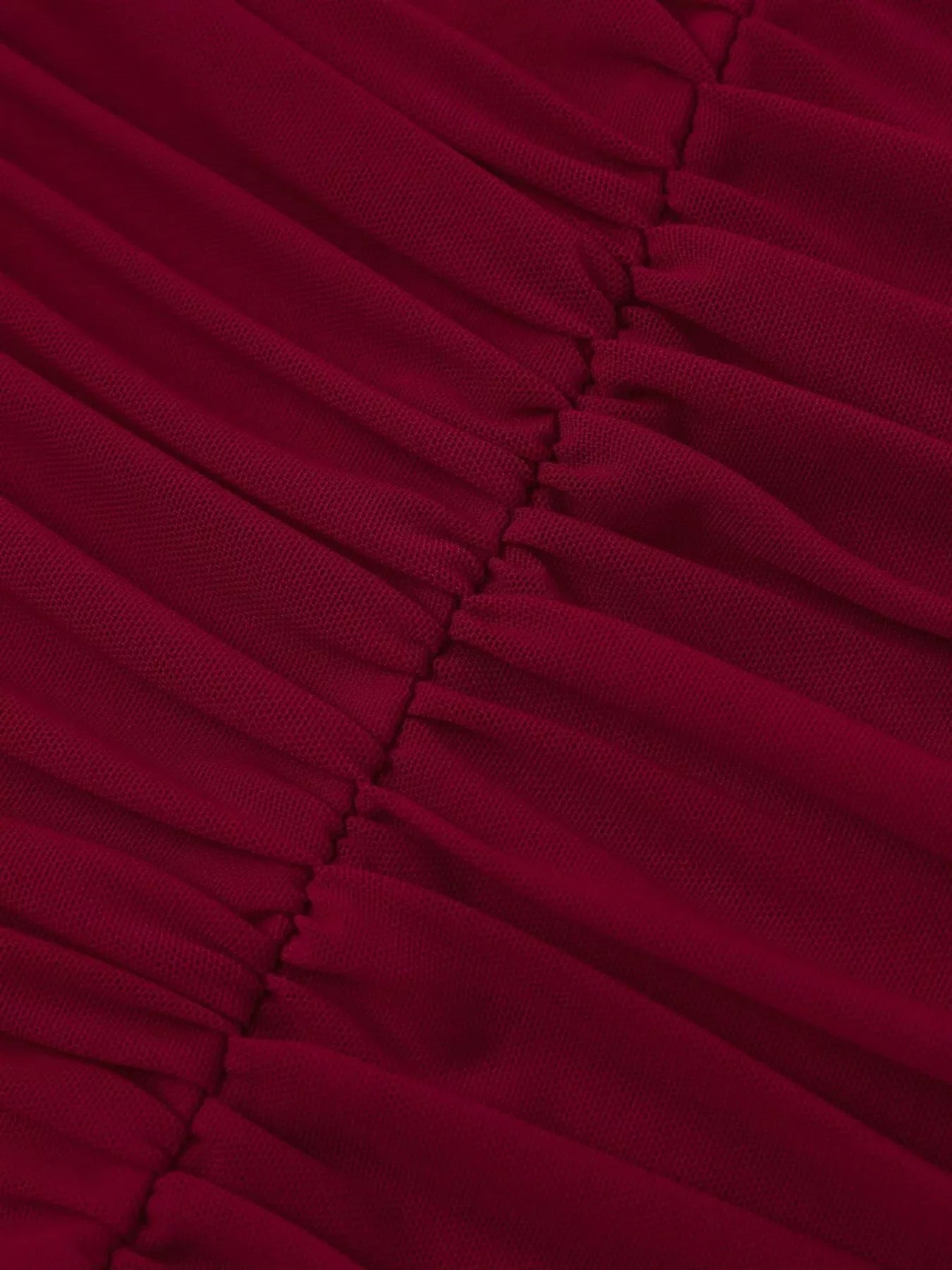 Halter Neck Ruched Slit Maxi Dress