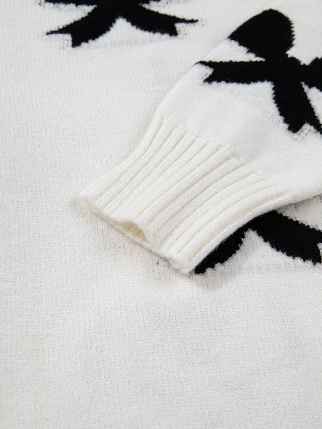 Tie Front Bow Pattern Cardigan