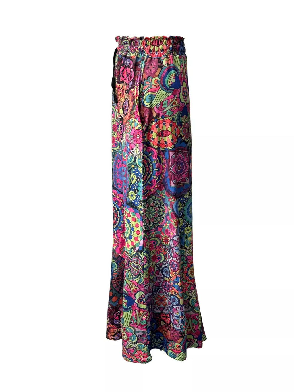 Printed Wide-Leg Pants