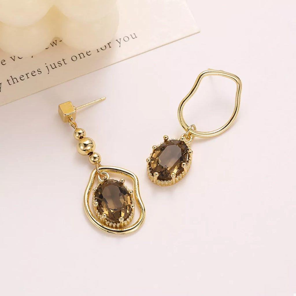 Asymmetrical Geometric Dangle Earrings