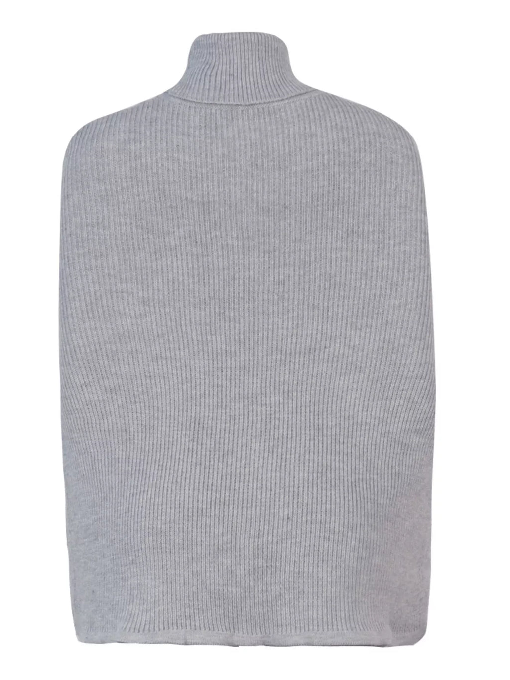 Chunky Cable Knit Turtleneck Poncho Cover Up