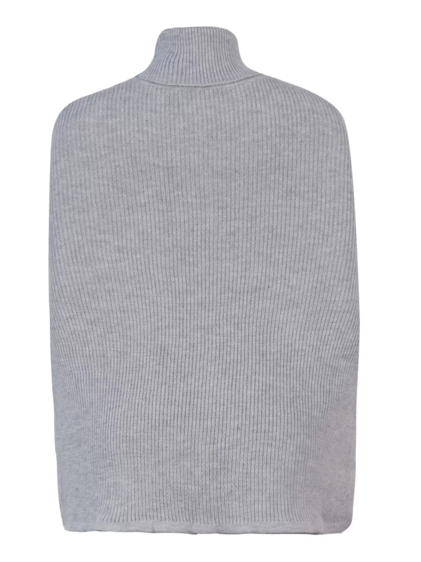 Chunky Cable Knit Turtleneck Poncho Cover Up