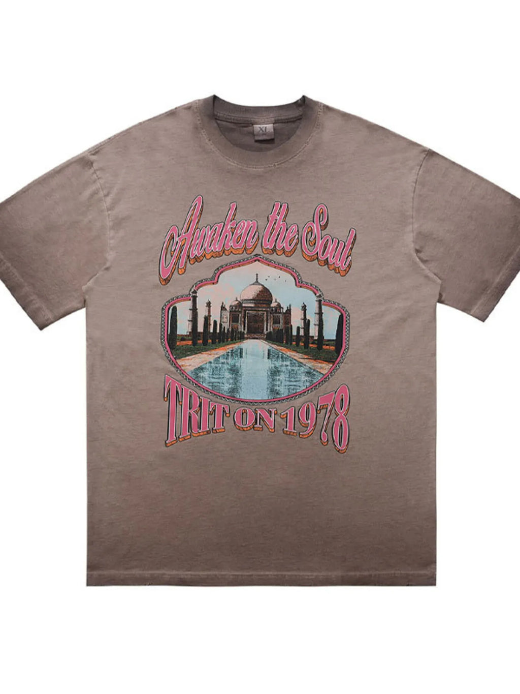 Men's Vintage Wash Graphic Round Neck T-Shirt