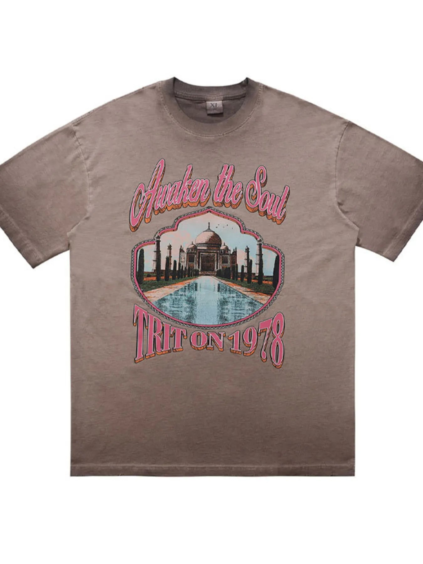 Men's Vintage Wash Graphic Round Neck T-Shirt