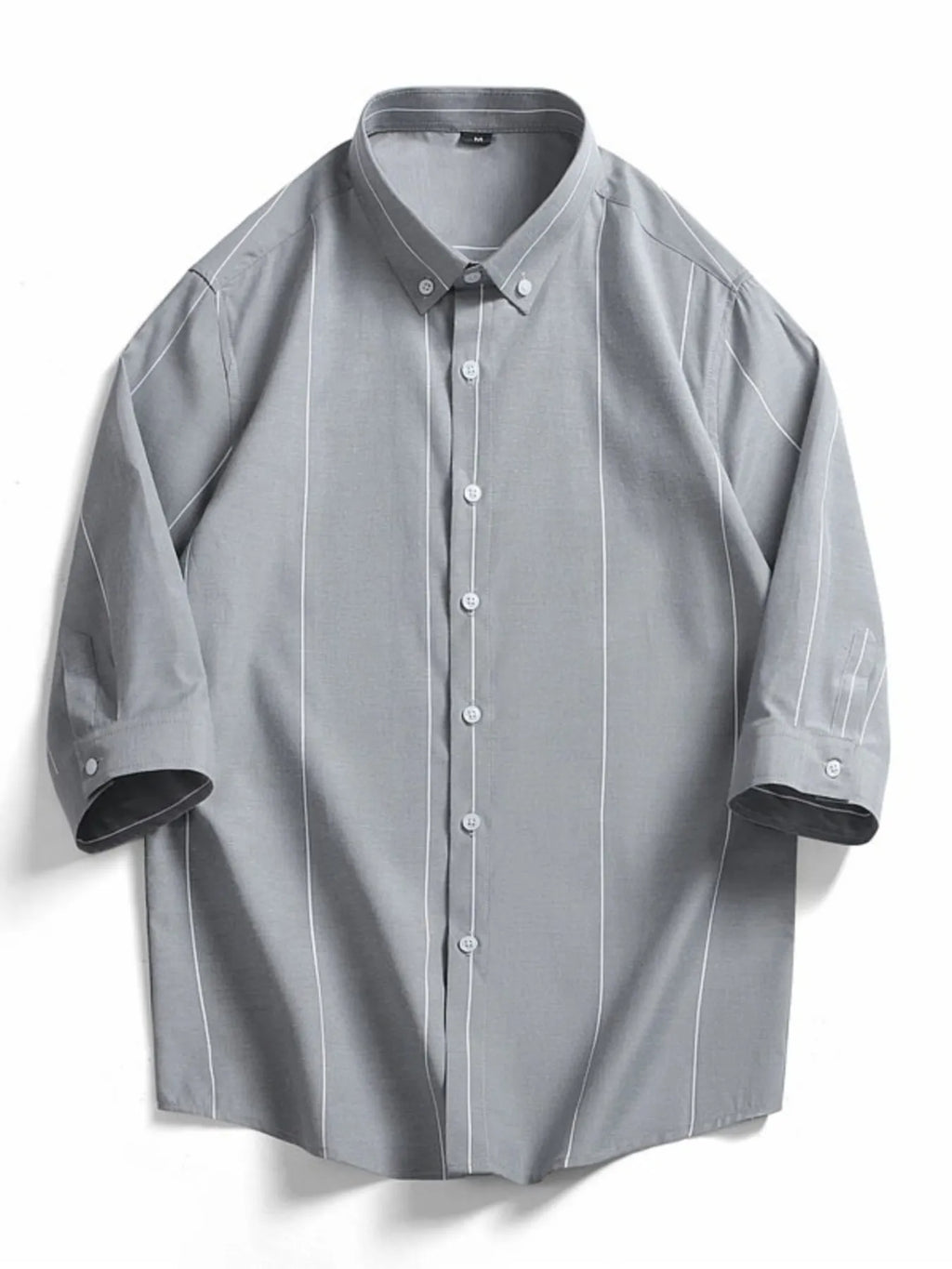 Men's Plus Size Striped Button-Down Shirt