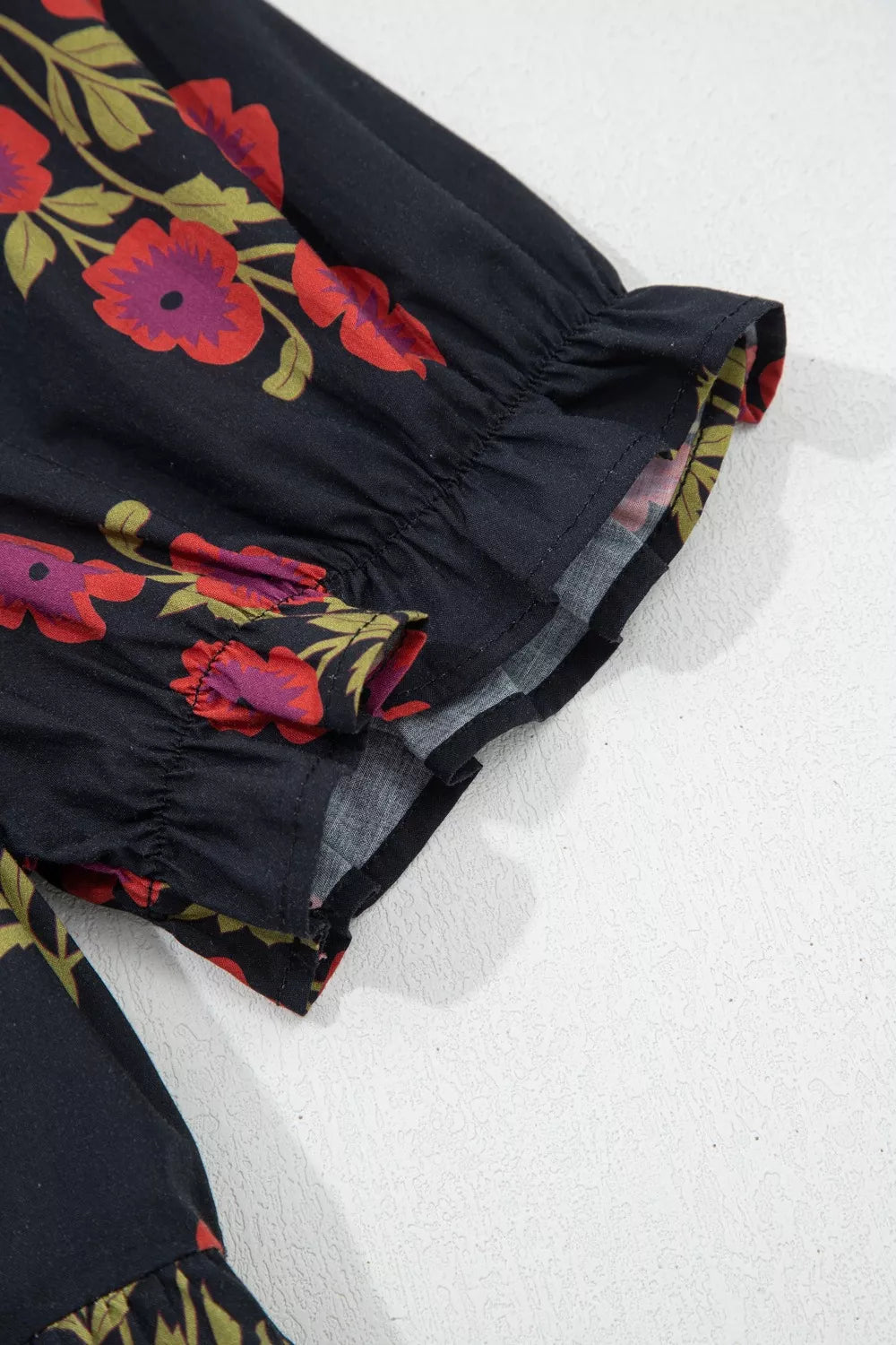Floral Print Tiered Maxi Dress