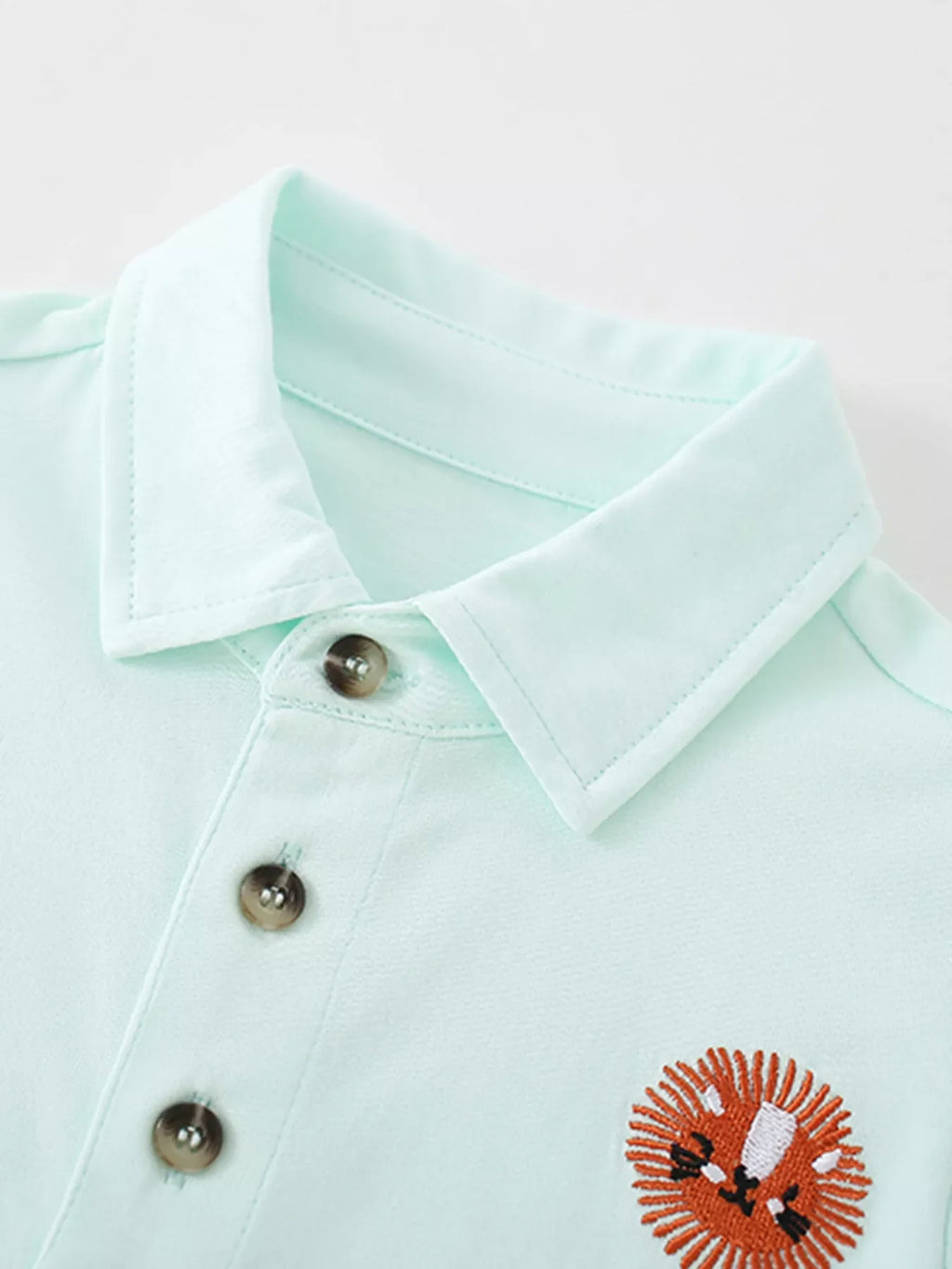 Children's Embroidered Animal Polo Shirt