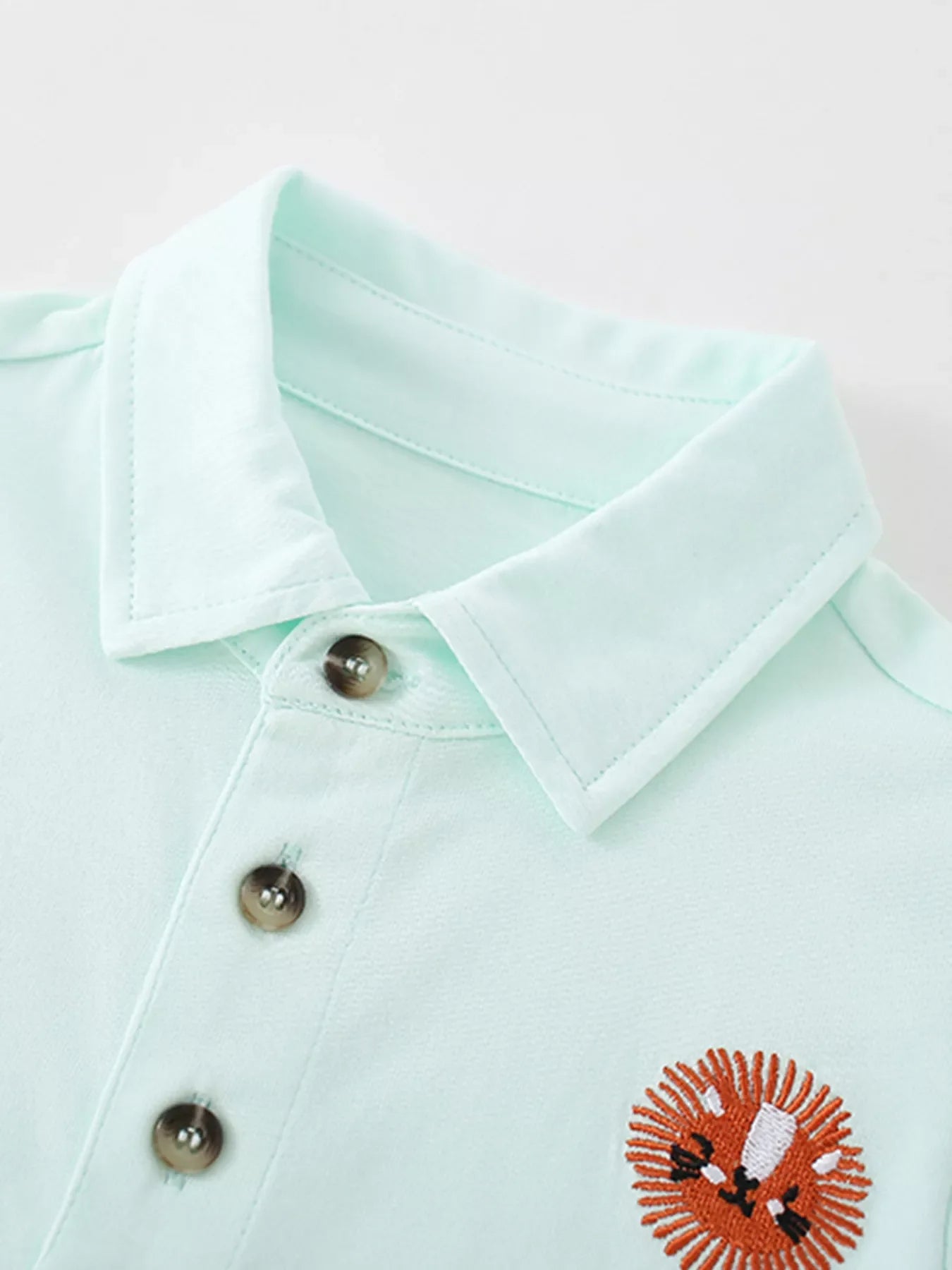 Children's Embroidered Animal Polo Shirt