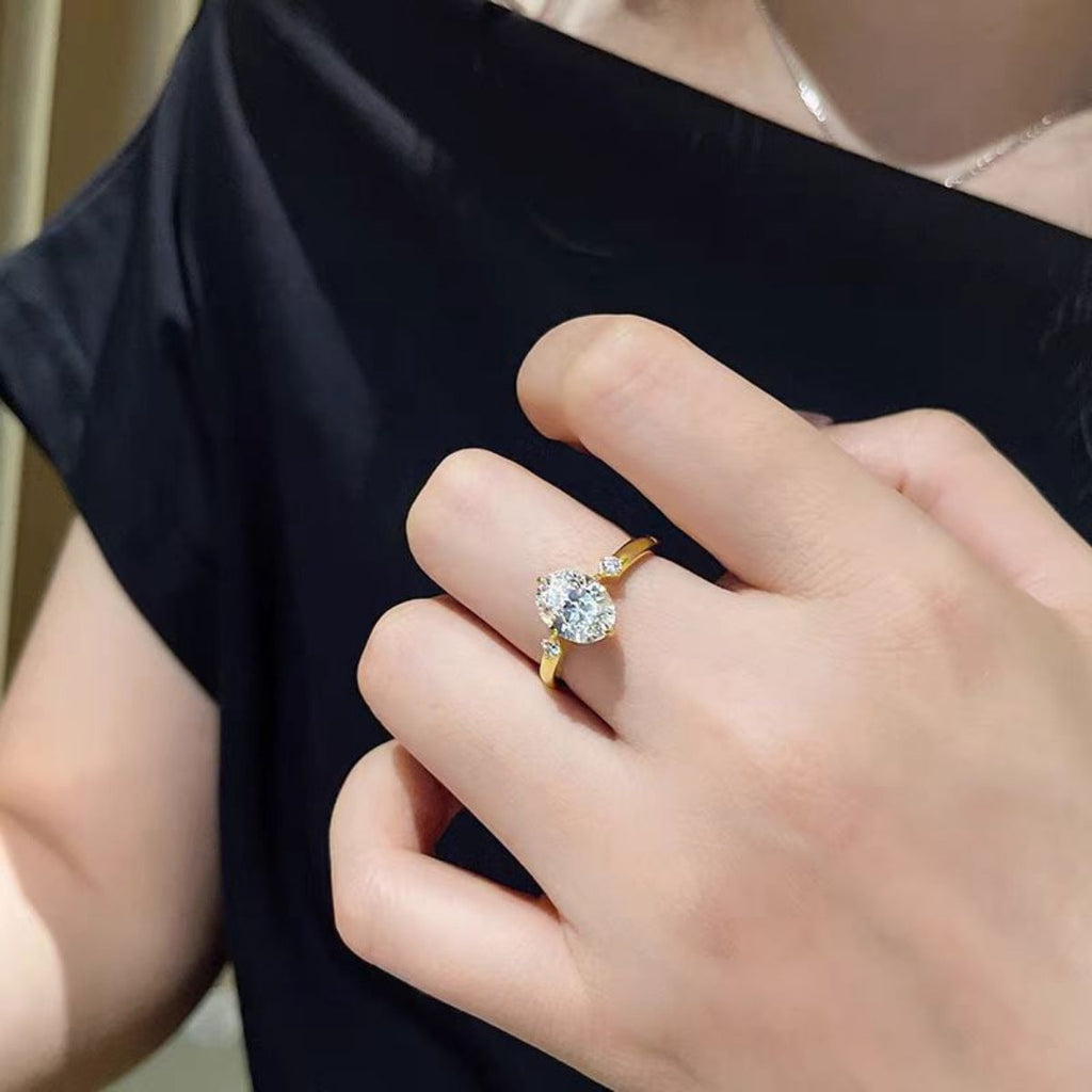 2 Carat Moissanite 925 Sterling Silver Ring