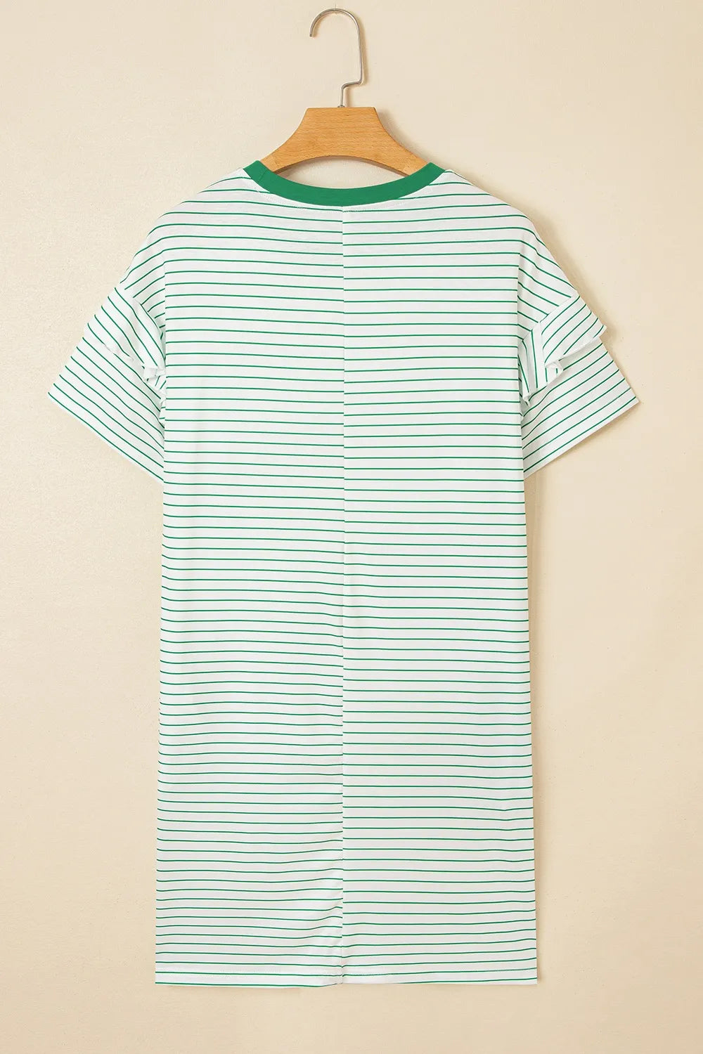 Casual Striped T-Shirt Dress with Pockets