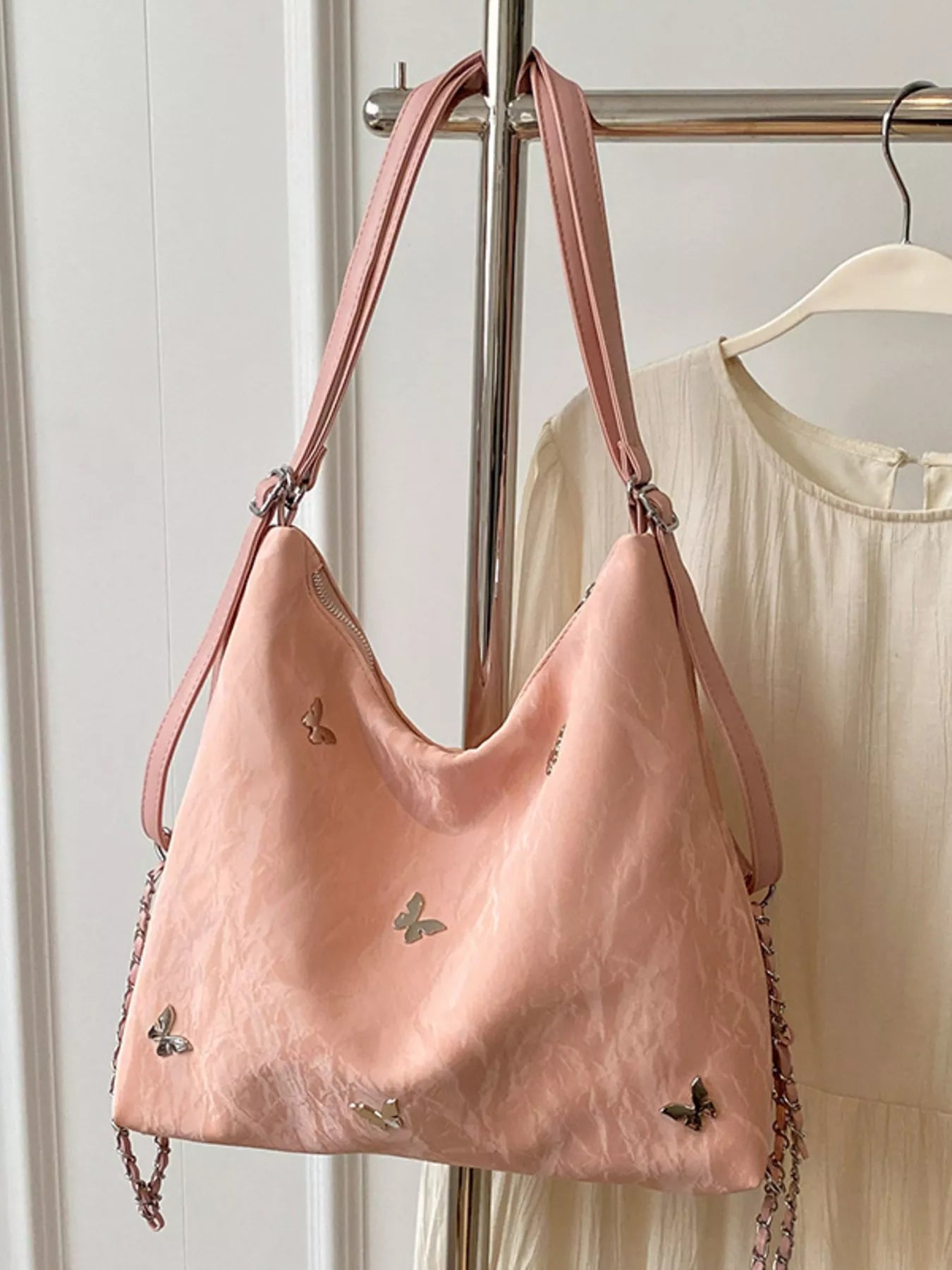 Butterfly Decor Cloud Charm Shoulder Bag