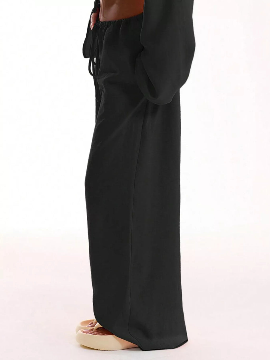 Drawstring Wide Leg Pants